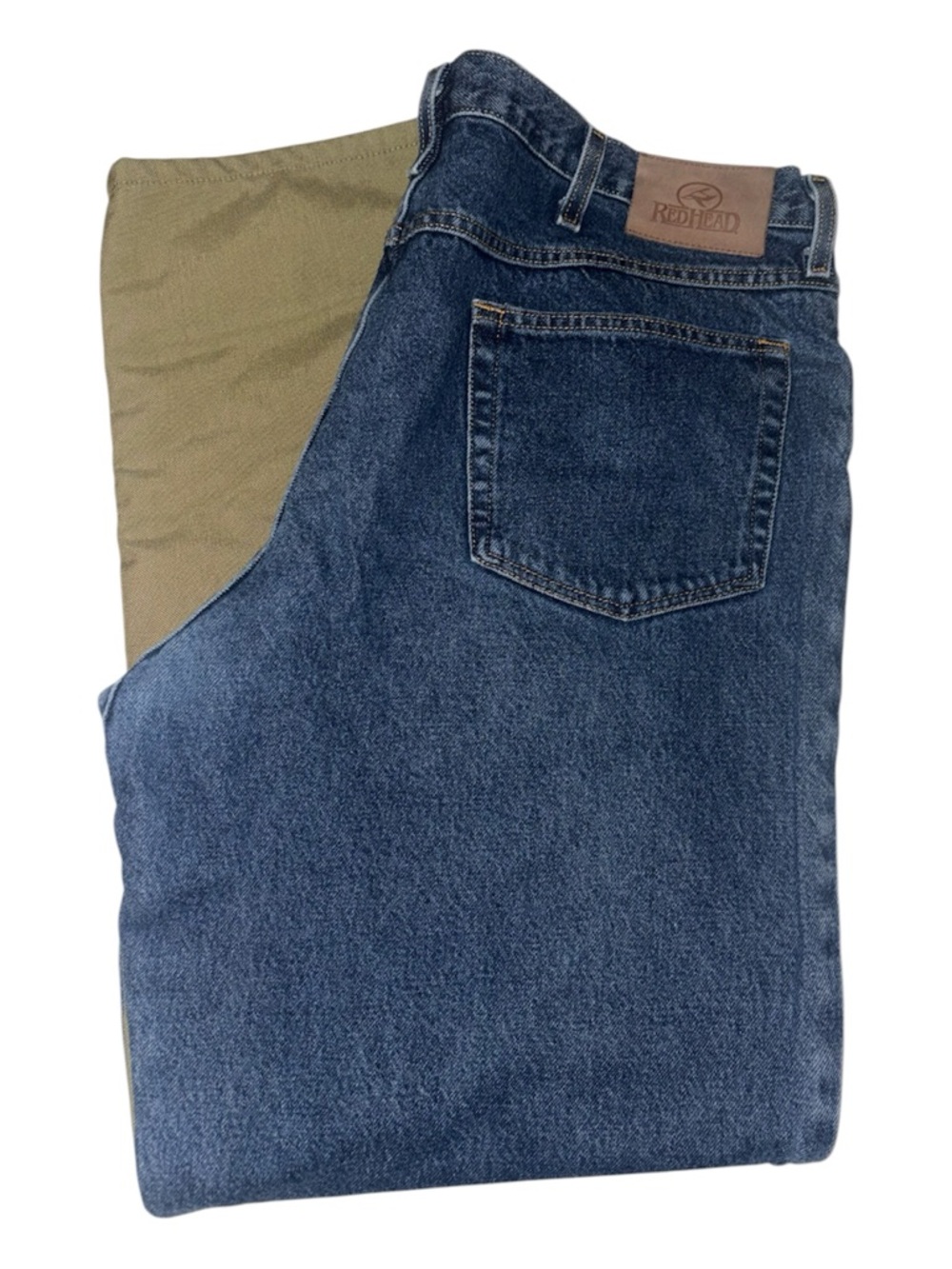 RedHead Field Pants Indigo Denim Jean Mens 42x32 Double Knee